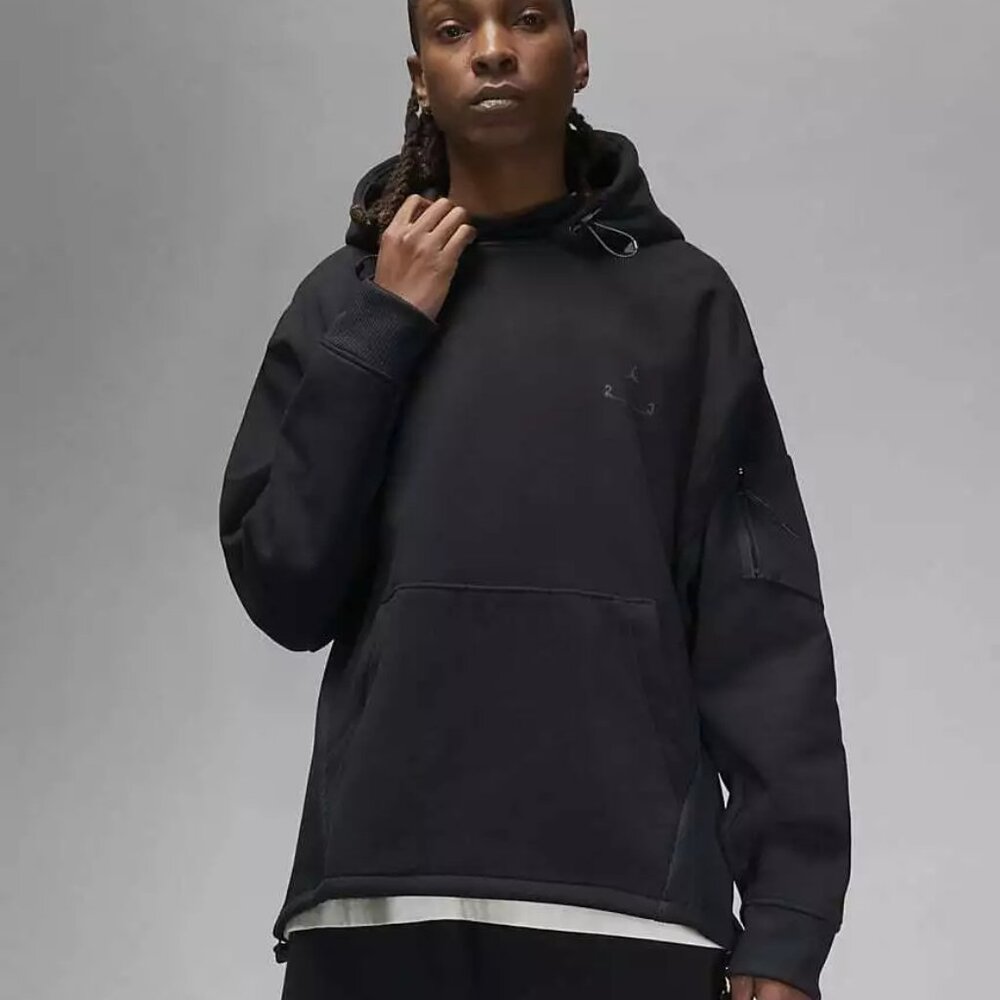 Nike Air Jordan - 23 Engineered Fleece Pullover Hoodie - Black - MEDIUM